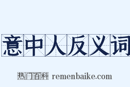 意中人反义词是什么意思的图片